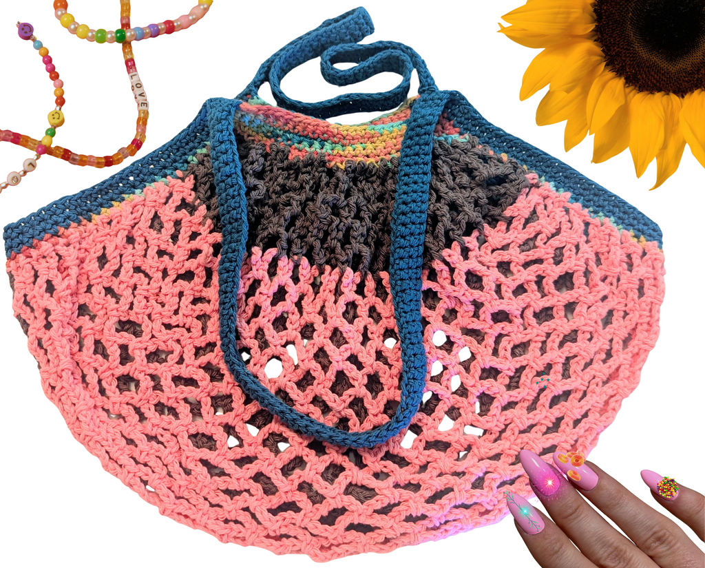 100% Cotton Crochet Market Bag