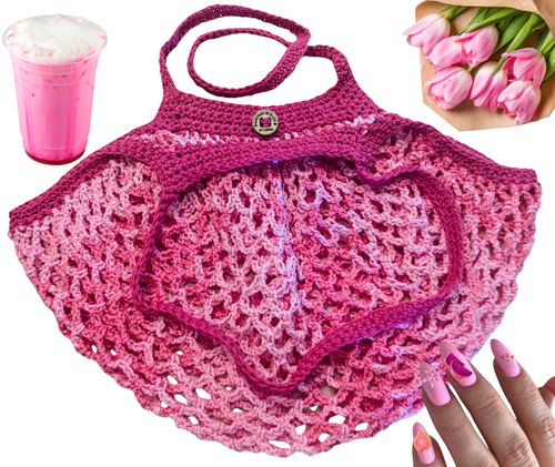 100% Cotton Crochet Market Bag